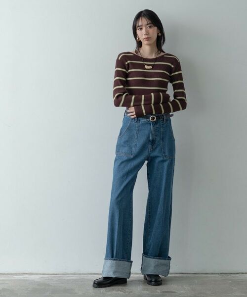 GALLEST / ギャレスト ニット・セーター | バックオープンボーダーリブニット | 詳細9