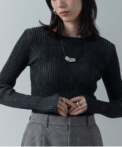 GALLEST / ギャレスト ニット・セーター | リブプレーティングクルーネックニット