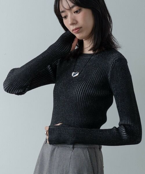 GALLEST / ギャレスト ニット・セーター | リブプレーティングクルーネックニット | 詳細5