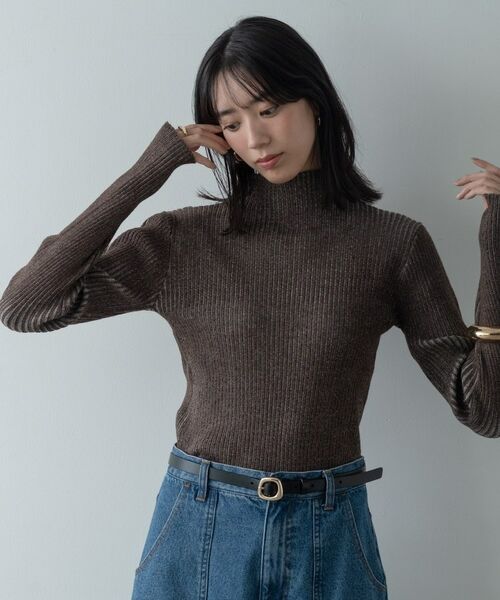 GALLEST / ギャレスト ニット・セーター | リブプレーティングハイネックニット | 詳細2