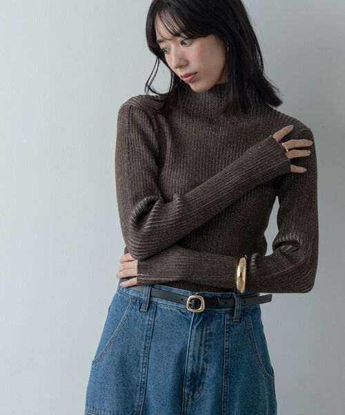 GALLEST / ギャレスト ニット・セーター | リブプレーティングハイネックニット | 詳細3