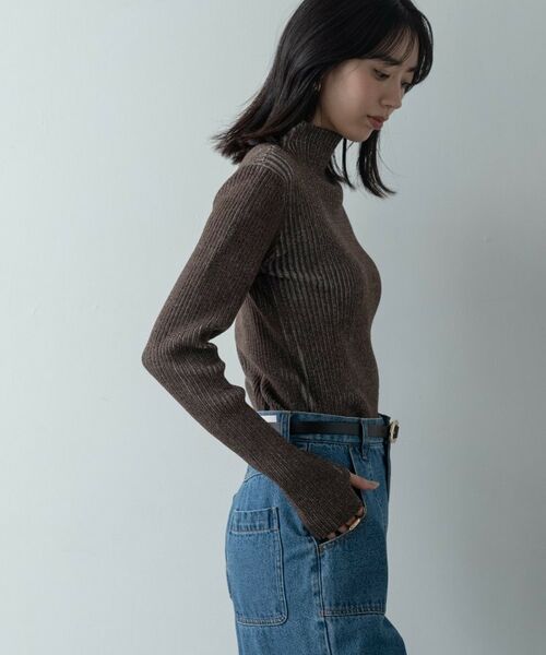 GALLEST / ギャレスト ニット・セーター | リブプレーティングハイネックニット | 詳細7