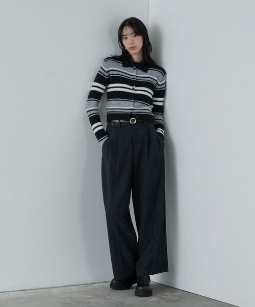 GALLEST / ギャレスト カーディガン・ボレロ | ヘアリーボーダーポロニット | 詳細10