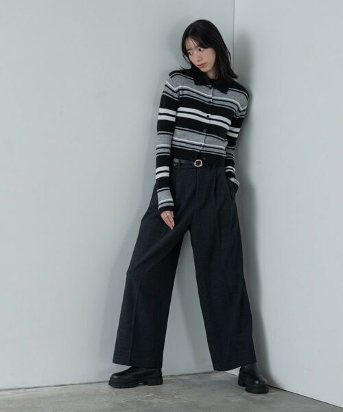 GALLEST / ギャレスト カーディガン・ボレロ | ヘアリーボーダーポロニット | 詳細12