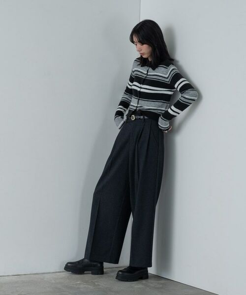 GALLEST / ギャレスト カーディガン・ボレロ | ヘアリーボーダーポロニット | 詳細13