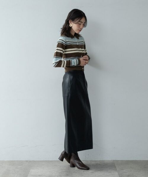GALLEST / ギャレスト カーディガン・ボレロ | ヘアリーボーダーポロニット | 詳細2