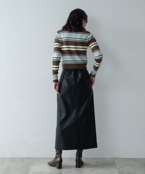 GALLEST / ギャレスト カーディガン・ボレロ | ヘアリーボーダーポロニット | 詳細3