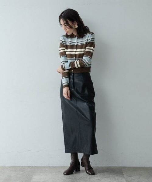 GALLEST / ギャレスト カーディガン・ボレロ | ヘアリーボーダーポロニット | 詳細4