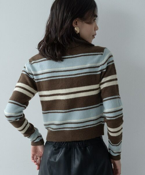 GALLEST / ギャレスト カーディガン・ボレロ | ヘアリーボーダーポロニット | 詳細6