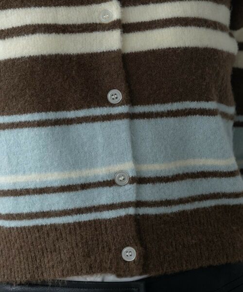 GALLEST / ギャレスト カーディガン・ボレロ | ヘアリーボーダーポロニット | 詳細8