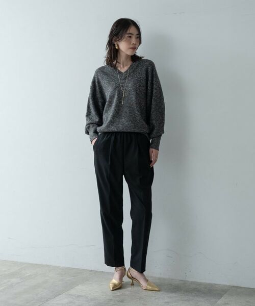 GALLEST / ギャレスト ニット・セーター | レイヤーネックメランジラメニット | 詳細1