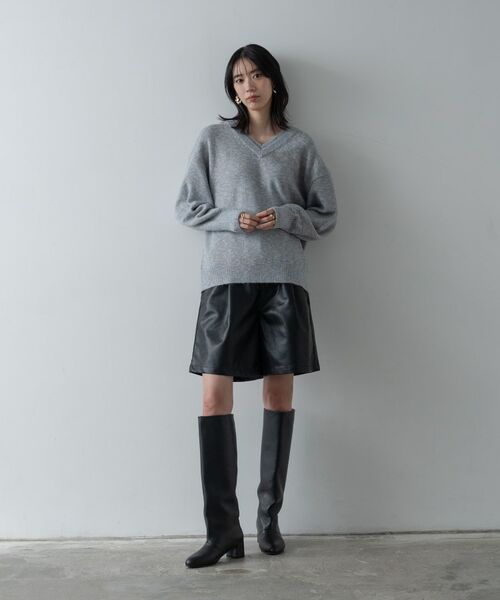 GALLEST / ギャレスト ニット・セーター | レイヤーネックメランジラメニット | 詳細12