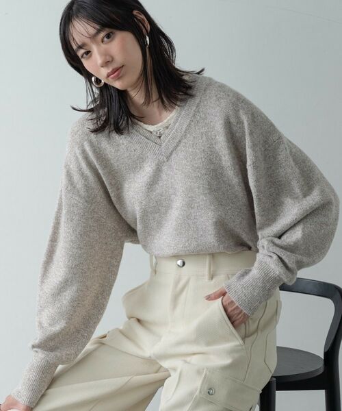 GALLEST / ギャレスト ニット・セーター | レイヤーネックメランジラメニット | 詳細22