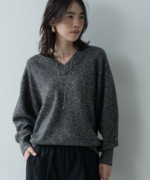 GALLEST / ギャレスト ニット・セーター | レイヤーネックメランジラメニット | 詳細3