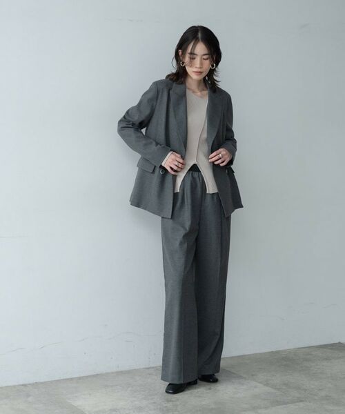 GALLEST / ギャレスト テーラードジャケット | Comfy SET UP|ダブルブレストジャケット【セットアップ対応/通勤/カセット服】 | 詳細1