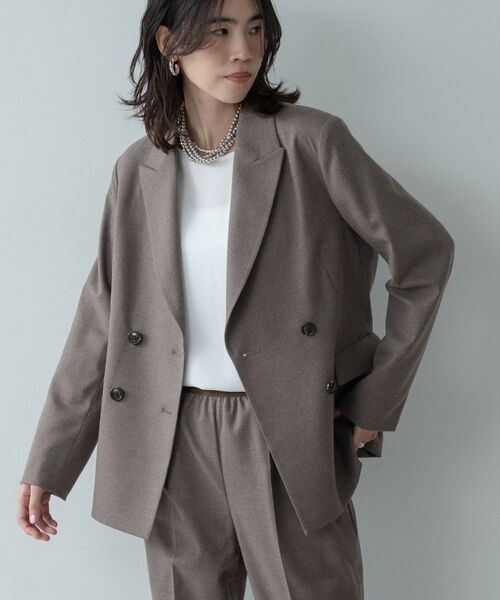 GALLEST / ギャレスト テーラードジャケット | Comfy SET UP|ダブルブレストジャケット【セットアップ対応/通勤/カセット服】 | 詳細12