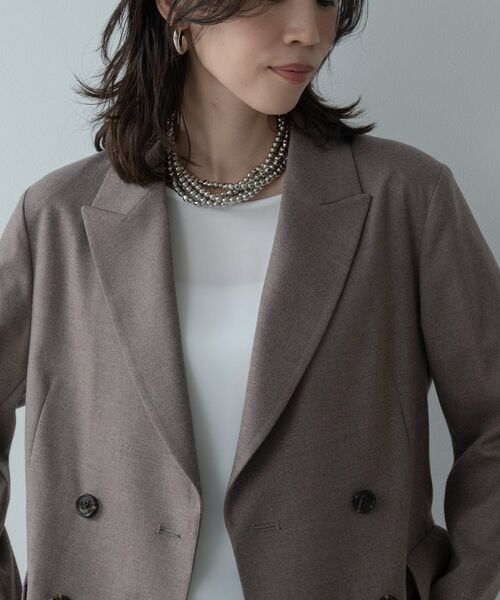 GALLEST / ギャレスト テーラードジャケット | Comfy SET UP|ダブルブレストジャケット【セットアップ対応/通勤/カセット服】 | 詳細14