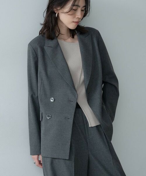 GALLEST / ギャレスト テーラードジャケット | Comfy SET UP|ダブルブレストジャケット【セットアップ対応/通勤/カセット服】 | 詳細4