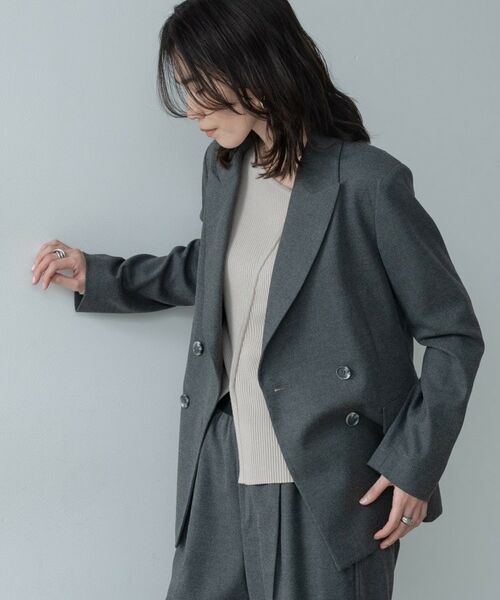 GALLEST / ギャレスト テーラードジャケット | Comfy SET UP|ダブルブレストジャケット【セットアップ対応/通勤/カセット服】 | 詳細5