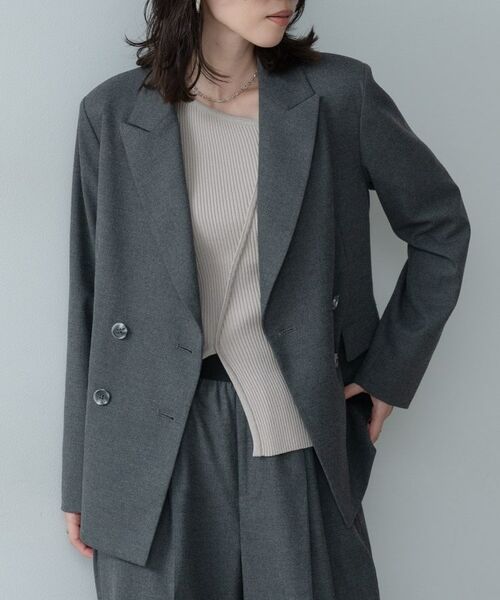 GALLEST / ギャレスト テーラードジャケット | Comfy SET UP|ダブルブレストジャケット【セットアップ対応/通勤/カセット服】 | 詳細6