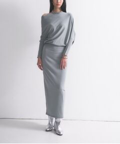 GALLEST / ギャレスト ロング・マキシ丈ワンピース | ドレープオフショルニットワンピース