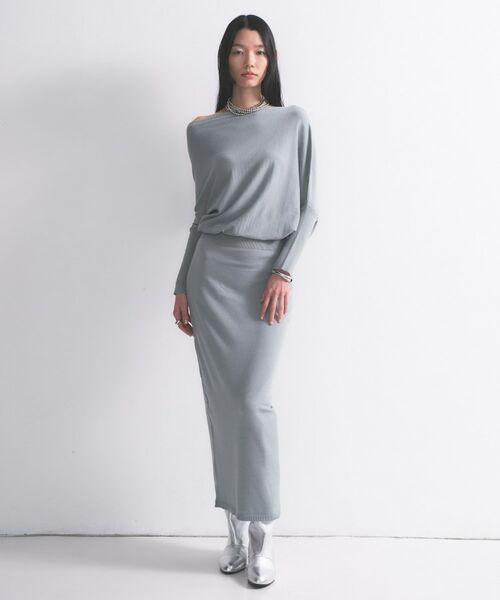 GALLEST / ギャレスト ロング・マキシ丈ワンピース | ドレープオフショルニットワンピース | 詳細1