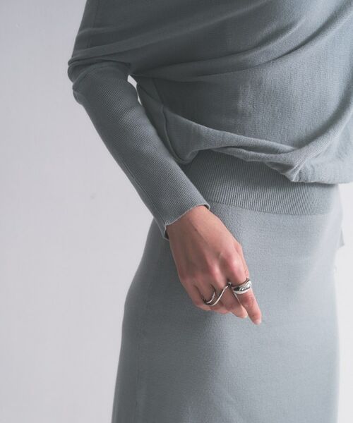 GALLEST / ギャレスト ロング・マキシ丈ワンピース | ドレープオフショルニットワンピース | 詳細10