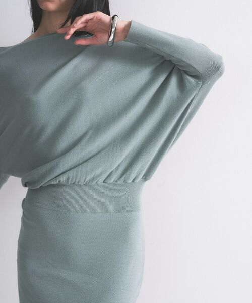 GALLEST / ギャレスト ロング・マキシ丈ワンピース | ドレープオフショルニットワンピース | 詳細11