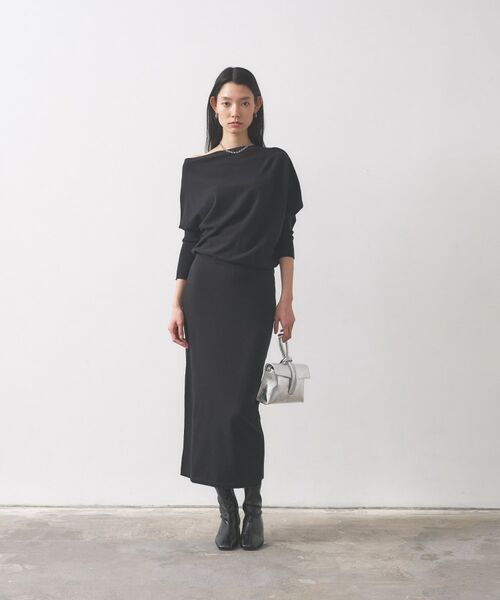 GALLEST / ギャレスト ロング・マキシ丈ワンピース | ドレープオフショルニットワンピース | 詳細12