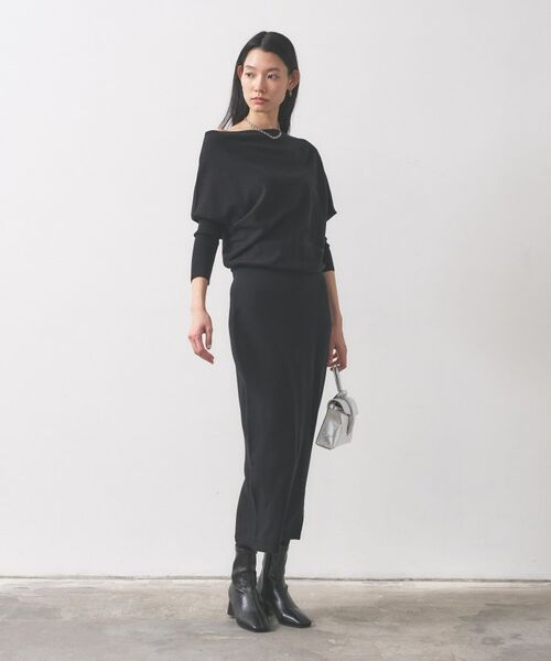 GALLEST / ギャレスト ロング・マキシ丈ワンピース | ドレープオフショルニットワンピース | 詳細13