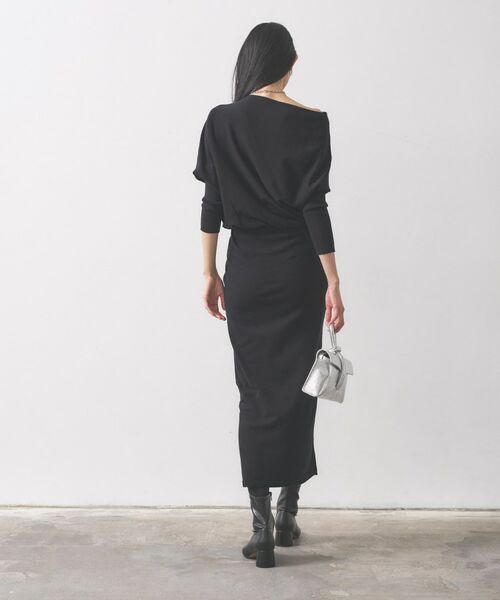 GALLEST / ギャレスト ロング・マキシ丈ワンピース | ドレープオフショルニットワンピース | 詳細16