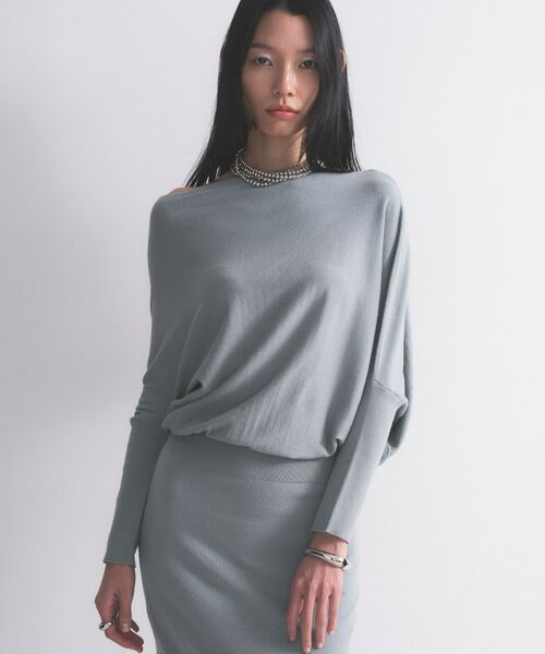 GALLEST / ギャレスト ロング・マキシ丈ワンピース | ドレープオフショルニットワンピース | 詳細2