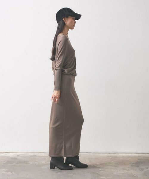 GALLEST / ギャレスト ロング・マキシ丈ワンピース | ドレープオフショルニットワンピース | 詳細21