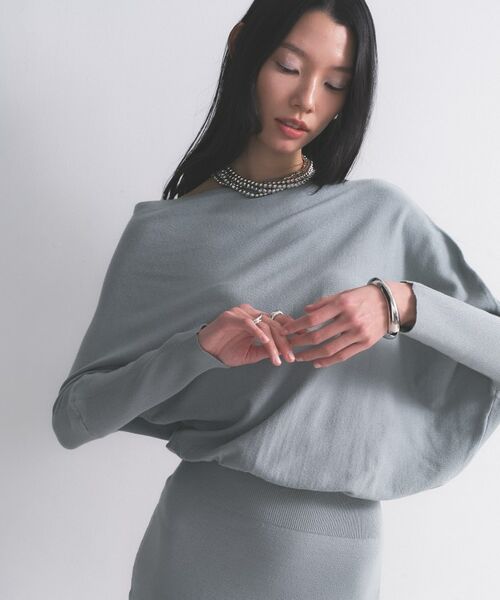 GALLEST / ギャレスト ロング・マキシ丈ワンピース | ドレープオフショルニットワンピース | 詳細3