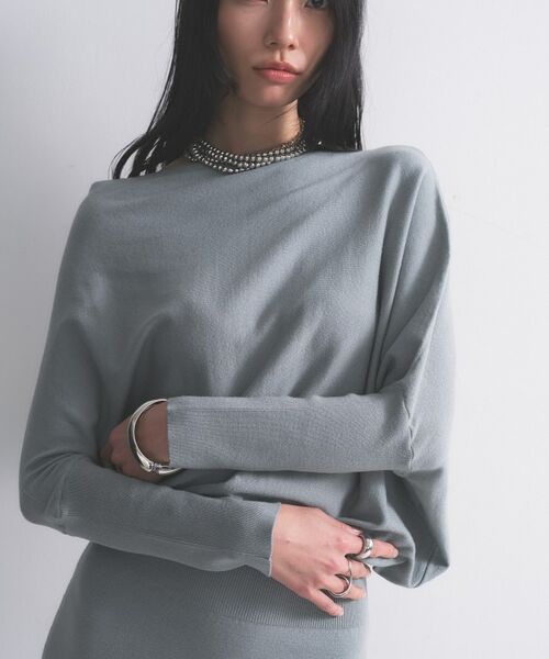 GALLEST / ギャレスト ロング・マキシ丈ワンピース | ドレープオフショルニットワンピース | 詳細4