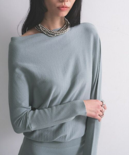 GALLEST / ギャレスト ロング・マキシ丈ワンピース | ドレープオフショルニットワンピース | 詳細5