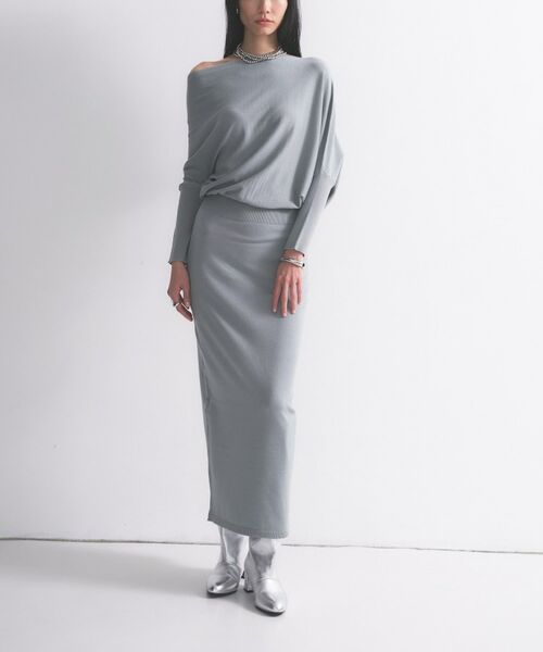 GALLEST / ギャレスト ロング・マキシ丈ワンピース | ドレープオフショルニットワンピース | 詳細6