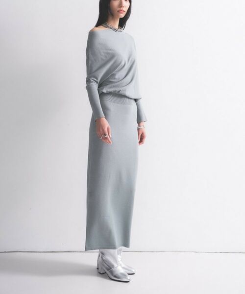 GALLEST / ギャレスト ロング・マキシ丈ワンピース | ドレープオフショルニットワンピース | 詳細8