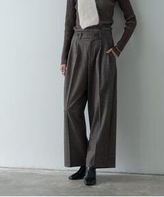 GALLEST / ギャレスト パンツ | ツイードタックワイドパンツ
