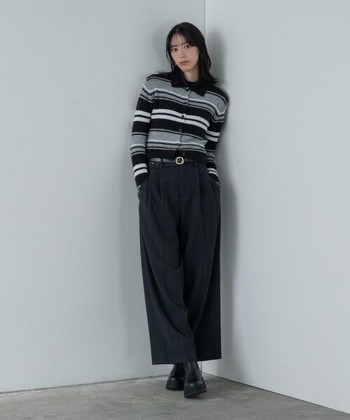 GALLEST / ギャレスト パンツ | ツイードタックワイドパンツ | 詳細1