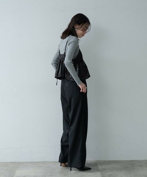 GALLEST / ギャレスト パンツ | Comfy SET UP｜イージーストレートスラックス【セットアップ対応／通勤／カセット服】 | 詳細1