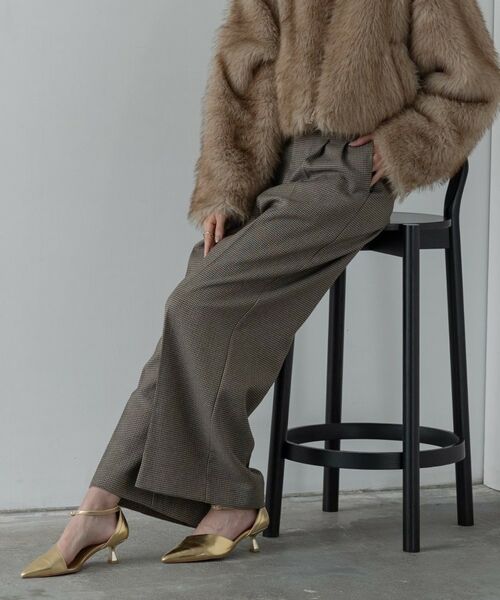 GALLEST / ギャレスト パンツ | ガンクラブチェックワイドパンツ(ベージュ(252))