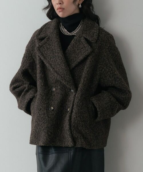 GALLEST / ギャレスト ピーコート | ループボアPコート（モカブラウン(042)）