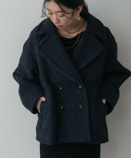 GALLEST / ギャレスト ピーコート | ループボアPコート（ネイビー(094)）