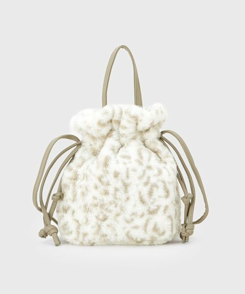 GALLEST / ギャレスト ショルダーバッグ | レオパードフェイクファーショルダーバッグ（ベージュ(152)）