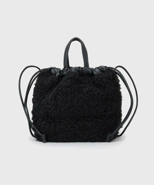GALLEST / ギャレスト ショルダーバッグ | プードルフェイクファーポシェット（ブラック(019)）