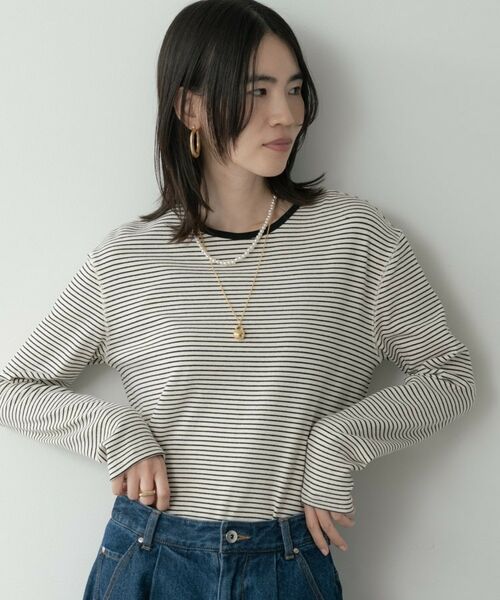 GALLEST / ギャレスト カットソー | ボーダーカットソー（ホワイト(301)）