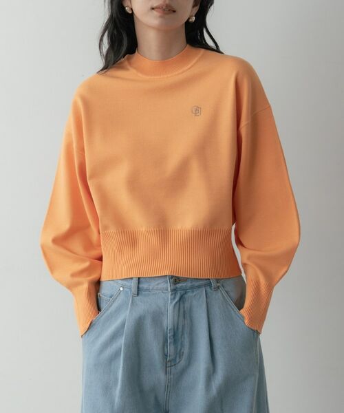 GALLEST / ギャレスト ニット・セーター | Timeless｜フォルムロゴニット（オレンジ(066)）