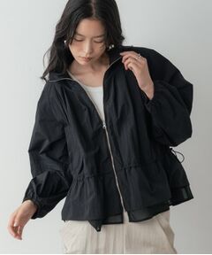 GALLEST / ギャレスト レザーブルゾン・ジャケット | シャーリングペプラムブルゾン