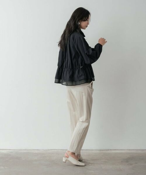 GALLEST / ギャレスト レザーブルゾン・ジャケット | シャーリングペプラムブルゾン | 詳細12